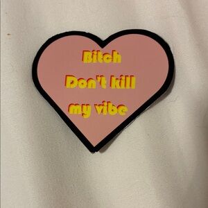 Heart-Shaped Pink and Yellow Magnet